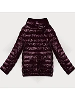 Lehce zateplená oboustranná bunda do boků Goodlookin tmavě fialová (P21-7213/7212-295)