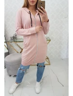 Mikina s kapucí tmavě pudrově růžová Mikina s kapucí tmavě pudrově růžová