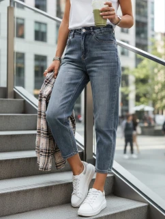 Dámské modré džíny 7/8 mom fit s vysokým pasem FashionStreet UY2905