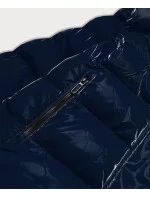 Tmavě modro/žlutá dámská prošívaná bunda (w807#) Tmavě modro/žlutá dámská prošívaná bunda (w807#)