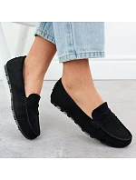 Dámské černé semišové mokasíny polobotky Potocki WL09301