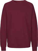 Neutral O 63001 Unisex raglánová mikina z bio bavlny 77.6301 bordeaux