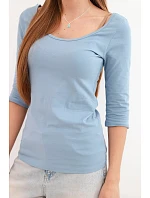 Halenka s kulatým výstřihem džínová Halenka s kulatým výstřihem džínová