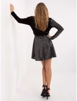 Šaty MI SK 68560.30 černá a stříbrná