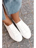 Dámské plátěné tenisky Big Star – bílé