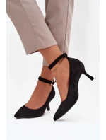 Lodičky z eko semiše Devoria – černé