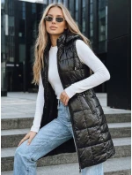 Dámská prošívaná vesta s kapucí černá FashionStreet TY5257