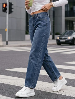 Dámské džíny s volným střihem „baggy fit“, modré, FashionStreet UY3096
