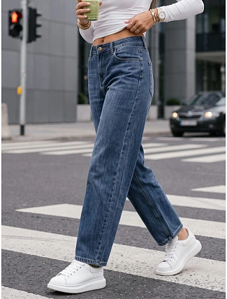 Dámské džíny s volným střihem „baggy fit“, modré, FashionStreet UY3096 Dámské džíny s volným střihem „baggy fit“, modré, FashionStreet UY3096