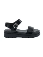 Pěkné  sandály černé dámské platforma