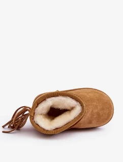 Dětské zateplené sněhule s třásněmi Camel Mikyla