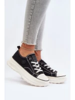 Dámské tenisky na masivní podrážce Big Star Black Dámské tenisky na masivní podrážce Big Star Black