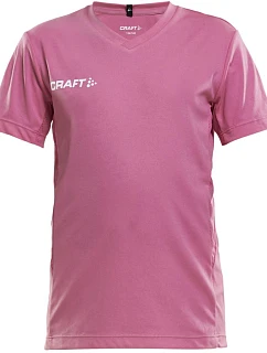 Craft Teamwear Squad Go Jersey Solid Jr Dětské sportovní tričko s výstřihem do V 82.5582 pop