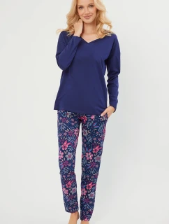 Italian Fashion Folk long length sp. barva:navy blue/print