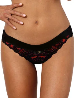 Tanga V-10048 černá/červená - Axami