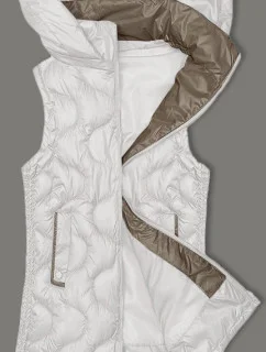 Perleťová dámská vesta s ozdobným prošíváním S'West (B8338-9)