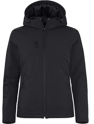 Clique Padded Hooded Softshell Women Dámská zateplená softshellová bunda s kapucí 67.0953 black Clique Padded Hooded Softshell Women Dámská zateplená softshellová bunda s kapucí 67.0953 black