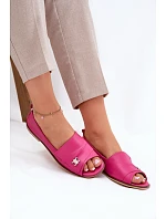 Kožené elegantní baleríny 1865 růžové - Zazoo