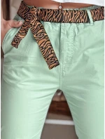Dámské kalhoty s páskem MADELINA mint FashionStreet UY2624