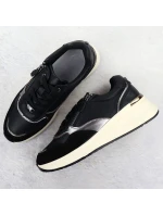 Dámské kožené polobotky Filippo DP7105/25 v černé metalické barvě