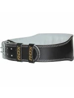 KULTURISTICKÝ OPASEK NA CVIČENÍ Z KŮŽE 4" ZLATÝ - RDX S