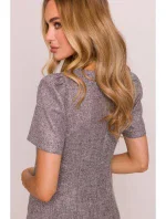 M855 Mini šaty áčkového střihu - grafitové M855 Mini šaty áčkového střihu - grafitové