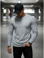Pánské šedé tričko FashionStreet s dlouhým rukávem LX0539