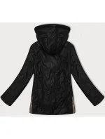 Černá dámská prošívaná bunda s odepínací kapucí S'West (B8356-1)