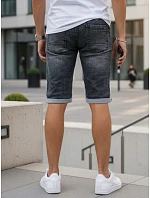 Pánské džínové šortky s lemem černé FashionStreet SX2619
