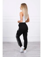 Bavlněné kalhoty cargo černé Bavlněné kalhoty cargo černé