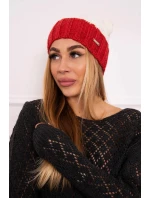 Čepice Paris fleece K212 ecru+bordeaux