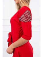 Šaty s křídly na ramenou červené Šaty s křídly na ramenou červené