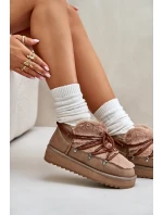 Nízké Sněhule Na Platformě S Kožíškem D.Franklin Hnědé DFSH370011