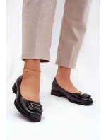 Kožené Baletky S Ozdobou D&A MK51-059 Černé Kožené Baletky S Ozdobou D&A MK51-059 Černé