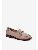 Dámské kožené mokasyny Vinceza 18132 Béžové