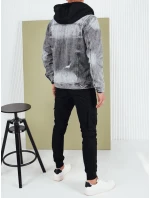 Pánská světle šedá džínová bunda FashionStreet TX4692