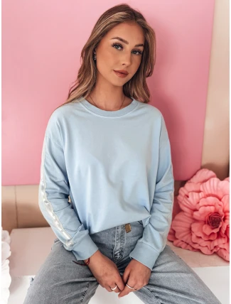 Dámská jednobarevná mikina LUMIVIA modrá FashionStreet BY1370