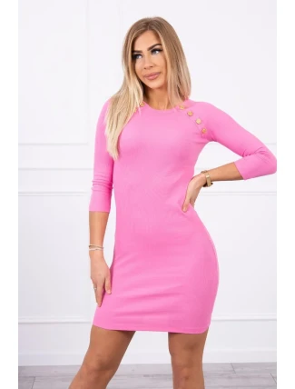 Šaty s ozdobnými knoflíky světle růžové Šaty s ozdobnými knoflíky světle růžové