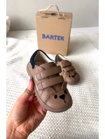 Kožené dětské polobotky Barefoot s Medvídkem Bartek Béžové Kožené dětské polobotky Barefoot s Medvídkem Bartek Béžové