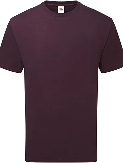 Fruit of the Loom Pure Cotton T Tričko z těžké bio bavlny 16.1362 dark plum