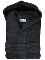 The One Towelling Velour Bathrobe Župan s kapucí 48.1043 anthracite