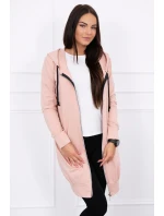 Mikina s kapucí tmavě pudrově růžová Mikina s kapucí tmavě pudrově růžová