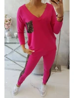 Fuchsiová sada s leopardím potiskem Fuchsiová sada s leopardím potiskem