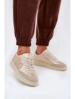 Nízké Sportovní Boty Dámské Z Eko Kůže Zlatobéžové Iladira