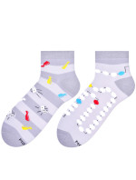 Krátké asymetrické pánské ponožky 035
