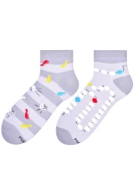 Krátké asymetrické pánské ponožky 035