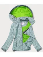 Šedo-limetková dámská sportovní bunda typu "softshell" (DW-21605) Šedo-limetková dámská sportovní bunda typu "softshell" (DW-21605)