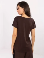 Tričko RV TS 4832.47P tmavě hnědé