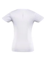 Dámské rychleschnoucí triko QUATRA Bílá s potiskem - ALPINE PRO Dámské rychleschnoucí triko QUATRA Bílá s potiskem - ALPINE PRO