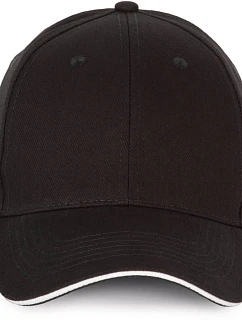 K-up KP 185 6 panelová sandwich kšiltovka 20.0185 black/white